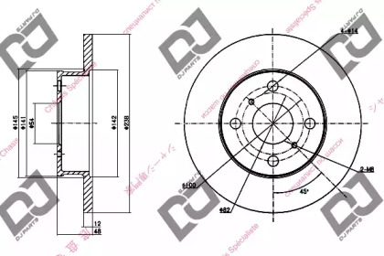 Тормозной диск DJ PARTS BD1241